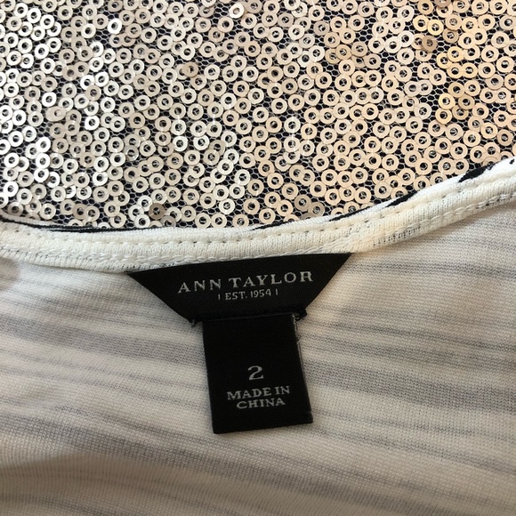 Ann Taylor Sleeveless Black & Cream Dress - Picture 6 of 8